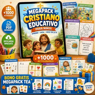 Megapack Cristiano Educativo para Niños - Vista completa del contenido